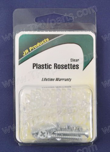 Plastic Rosettes Clear SKU999