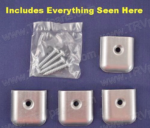 Chrom Metal End Caps to cover vinyl insert SKU1295 - Click Image to Close