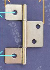 Non-Mortise Hinge Satin Nickel Large SKU764 - Click Image to Close