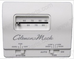 Coleman White Analog Wall Thermostat Cool Only SKU1918 - Click Image to Close