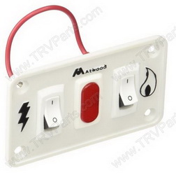 Atwood Dual Water Heater Switch with Light in White SKU2324 - Click Image to Close