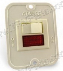 Atwood Water Heater Switch with Light in White SKU1906 - Click Image to Close
