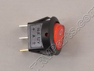 Red Round 12 volt lighted Switch sku1171 - Click Image to Close