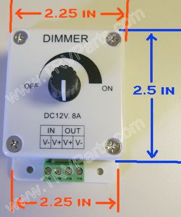 PWM Dimmer 12 volt Knob Controlled SKU518