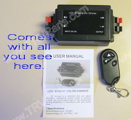 PWM Dimmer RF Controlled 12 Volt Dimmer SKU520 - Click Image to Close