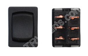 Black Mini Momentary ON OFF ON Switch 12v SKU1441 - Click Image to Close