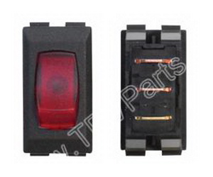 Black Switch Illuminating Red 12 V On-Off SKU613 - Click Image to Close
