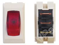 Ivory Switch Illuminating Red 12 V On-Off SKU614