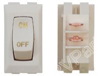 Ivory On Off 12 VDC Interior Switch SKU600 - Click Image to Close