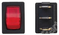 Black Mini Red Illuminated On Off Switch 12v SKU615 - Click Image to Close