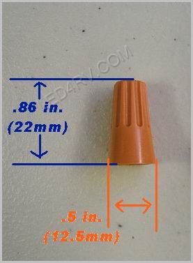 P-3 Orange wire nut 50-count SKU249 - Click Image to Close