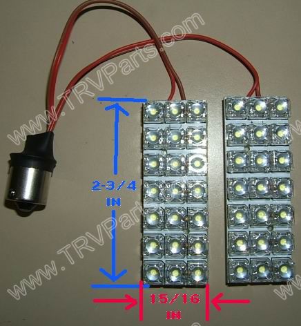 1156 Socket with 42 Warm White LEDs on 2 Pads SKU514 - Click Image to Close