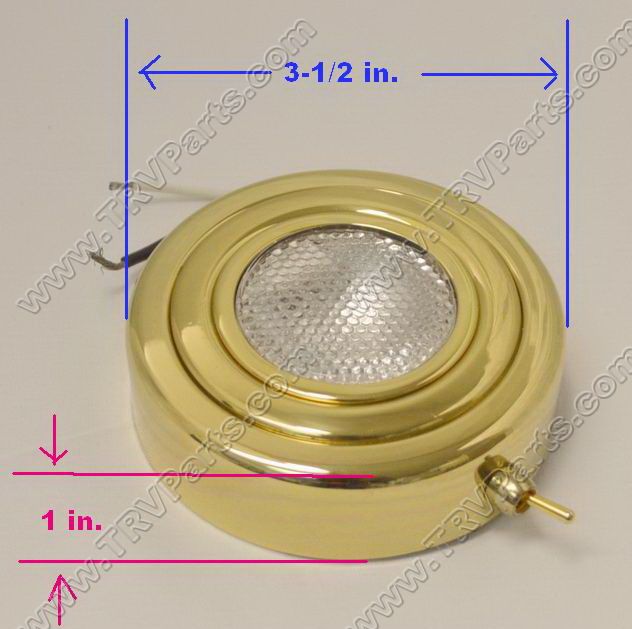 Brass Halogen Puck Light with Switch sku150 - Click Image to Close
