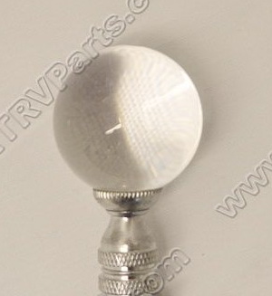 Clear Crystal Finial with Chrome Base sku2266 - Click Image to Close