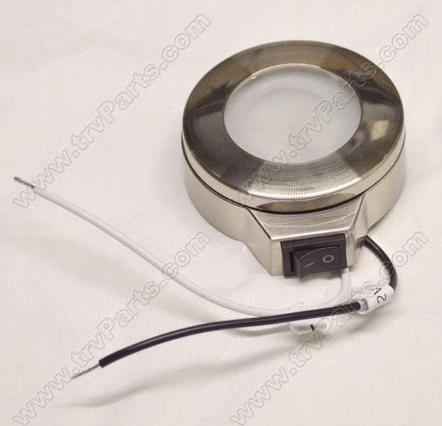 Warm white LED, Surface Mnt wSwitch Brushed Nickel Light SKU2288 - Click Image to Close