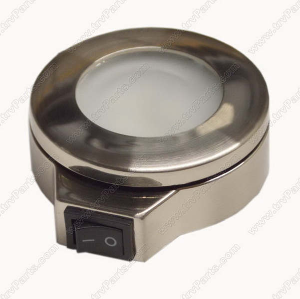 Warm white LED, Surface Mnt wSwitch Brushed Nickel Light SKU2288 - Click Image to Close