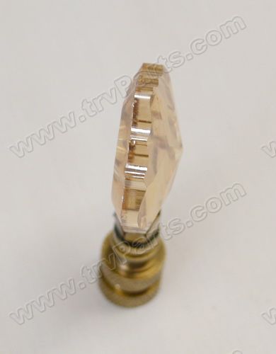 Pretty Aulburn Topaz Crystal Lamp Finial Antique Base sku2476