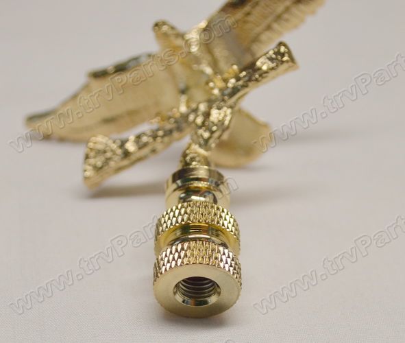 Noble High Polished Brass Landing Bald Eagle Finial sku2478