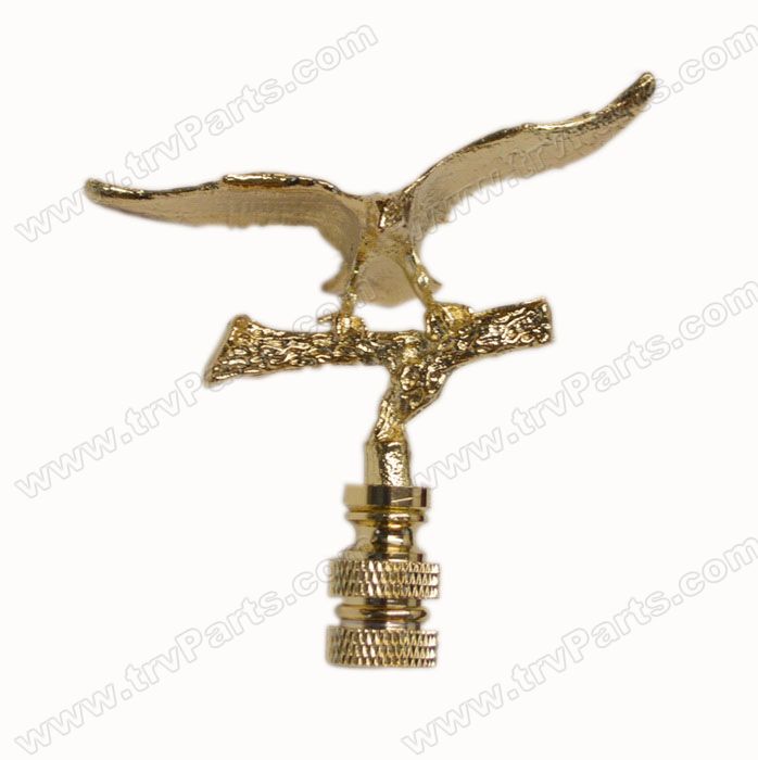 Noble High Polished Brass Landing Bald Eagle Finial sku2478