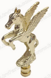 Magnificent High Polished Brass flying Horse Finial sku2483 - Click Image to Close