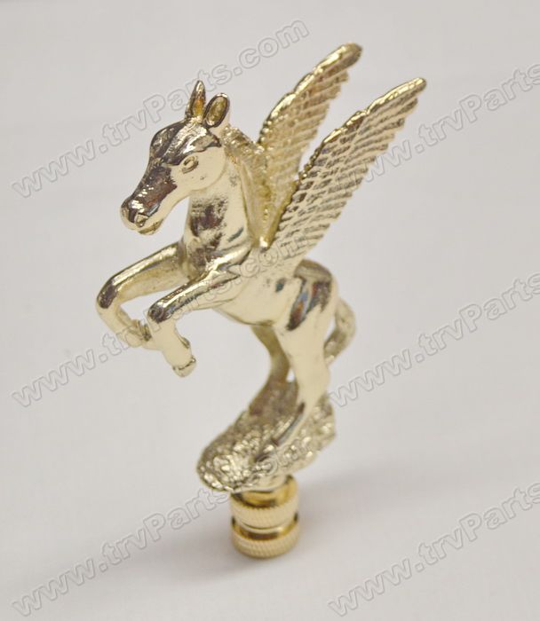 Magnificent High Polished Brass flying Horse Finial sku2483