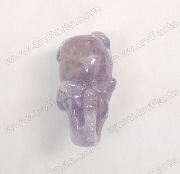 Purple Baby Elephant Finial in Onyx with Gold Base sku2491