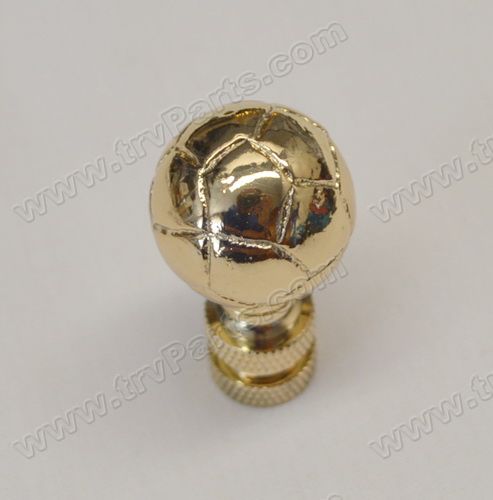 Dashing High Polished Brass Soccerball Finial sku2495 - Click Image to Close