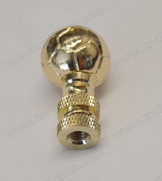 Dashing High Polished Brass Soccerball Finial sku2495