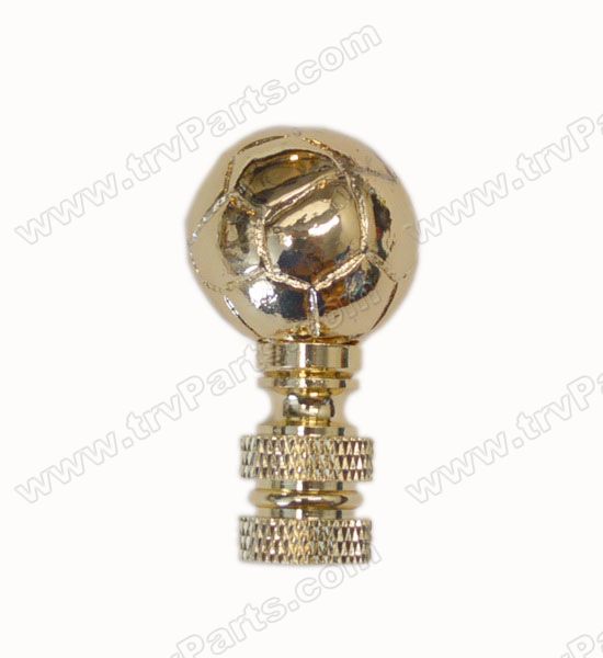 Dashing High Polished Brass Soccerball Finial sku2495