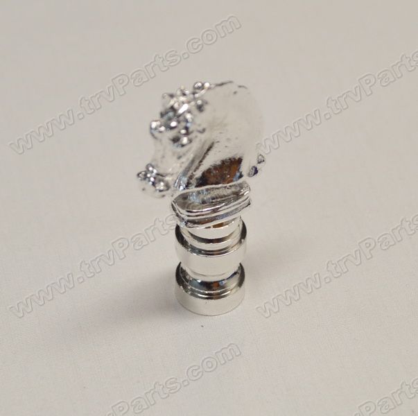 Elegant Horse Finial in Polished Chrome sku2496 - Click Image to Close