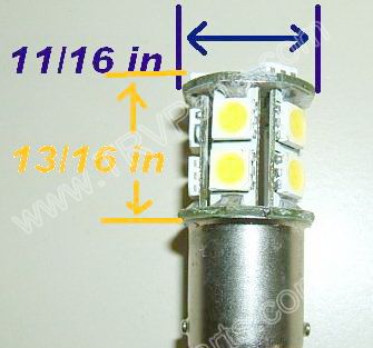 1142 Bright White 13 SMD Cluster LED SKU580 - Click Image to Close