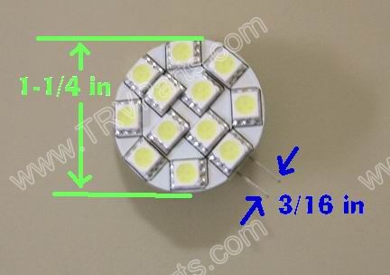 12 LED Bright White Chip at 6-7000 kTemp SKU2194