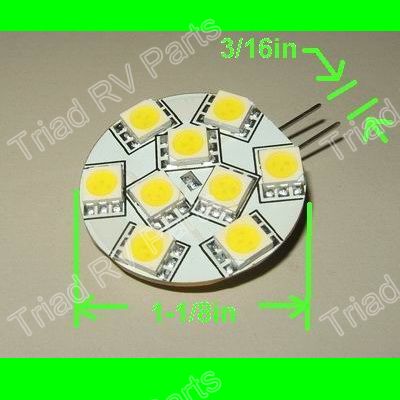 9 LED Bright White Chip at 4-4500 kTemp SKU127 - Click Image to Close