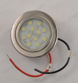 12 Warm White LED Brushed Nickel Down Light SKU2123 - Click Image to Close