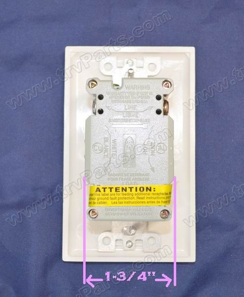Dual GFCI Outlet with Cover Plate in Ivory sku2980