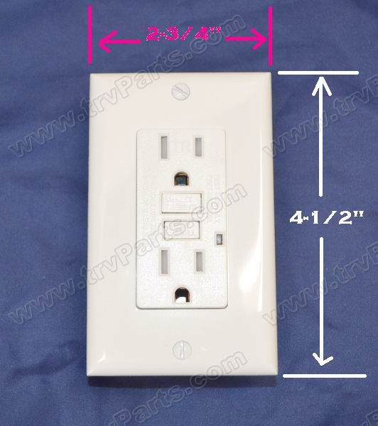 Dual GFCI Outlet with Cover Plate in Ivory sku2980 - Click Image to Close