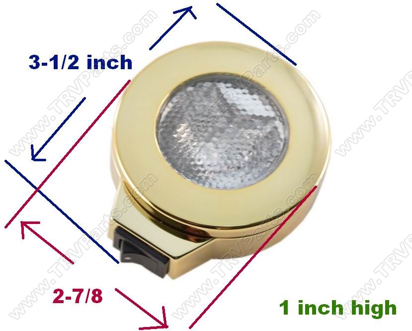 Surface Mnt Switched Brass Halogen Light SKU144 - Click Image to Close