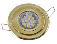 Premium Flush Mnt 12 Warm White LED Light-Polished Brass SKU157 - Click Image to Close