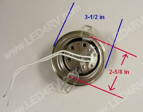 Flu-Mnt 12 Bright White LED Brushed Nickel and Chrome SKU2167 - Click Image to Close