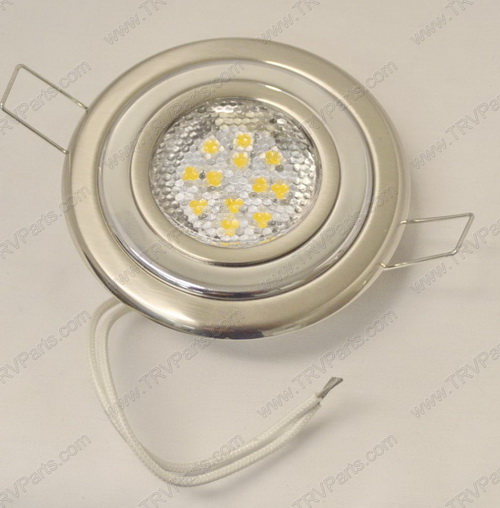 Flu-Mnt 12 Warm White LED Brushed Nickel and Chrome SKU2166 - Click Image to Close