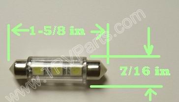 Festoon 3 LED Warm White SKU185 - Click Image to Close