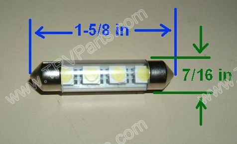 Festoon 4 LED Warm White SKU187 - Click Image to Close