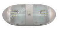 Bright White LED Double Pan Cake Dome Light SKU242 - Click Image to Close