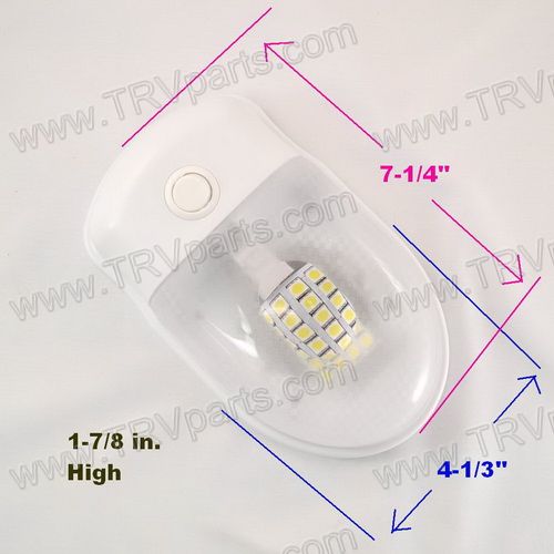 Interior 24 Bright White LED Dome Light with Switch SKU1933