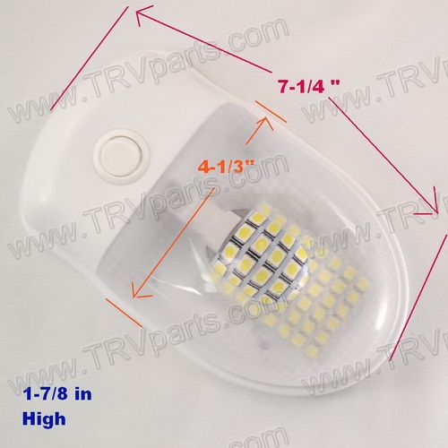 Interior 48 Bright White LED Dome Light with Switch SKU1935 - Click Image to Close