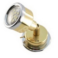 Bright white LED Reading Light Brass with Chrome trim SKU285