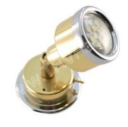 Warm white LED Reading Light Brass with Chrome trim SKU286 - Click Image to Close