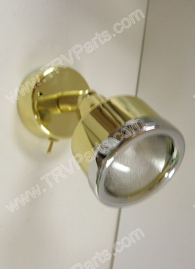 Warm white LED Reading Light Brass with Chrome trim SKU286 - Click Image to Close