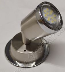 Bright W LED Reading Light Brushed Nickel with Chrome SKU898 - Click Image to Close