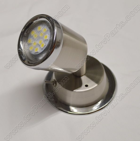 Warm W LED Reading Light Brushed Nickel with Chrome SKU896 - Click Image to Close
